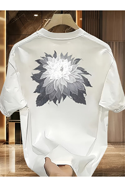 Joetsu Μπλουζάκι Unisex Oversize με στάμπα από βαμβάκι, με κοντό μανίκι και λ...