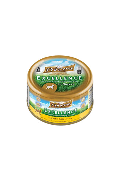 PRİNCESS Premium Excellence can Chicken and Tuna with Rice 70g Pack of 24