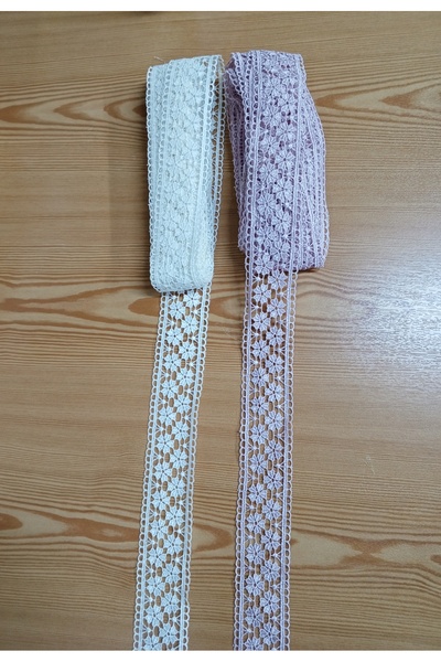 DANTEL Güpür Fisto - Krem ara desen 9 mt.