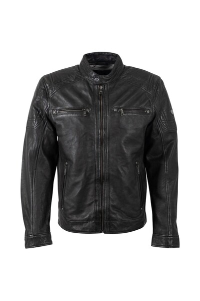 mauritius Geaca de Piele Barbati Neagra MMVitum