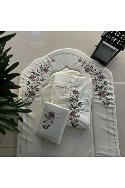 Gerenic Luxury 3-Piece Embroidered Prayer Rug Set