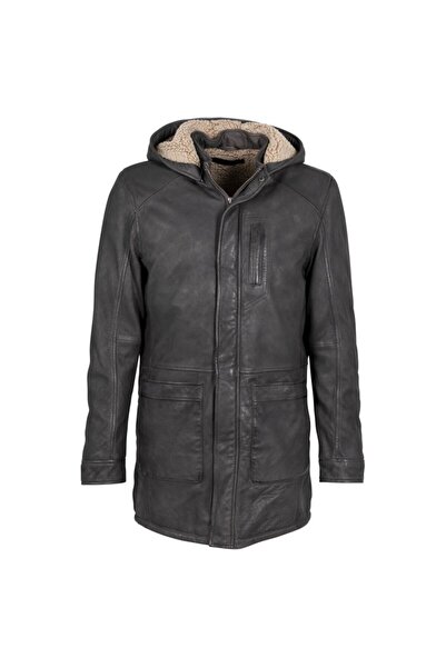 mauritius Geaca Lunga de Iarna Imblanita din Piele Barbati Deercraft Antracit...