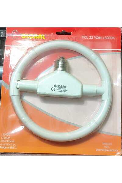 Global e 27 duy/ 22 watt SİMİT FLORASAN LAMBA/ BEYAZ IŞIK