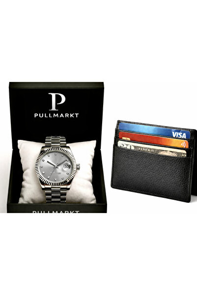 pullmarkt Kartlık cüzdan + Takvimli Kol Saati