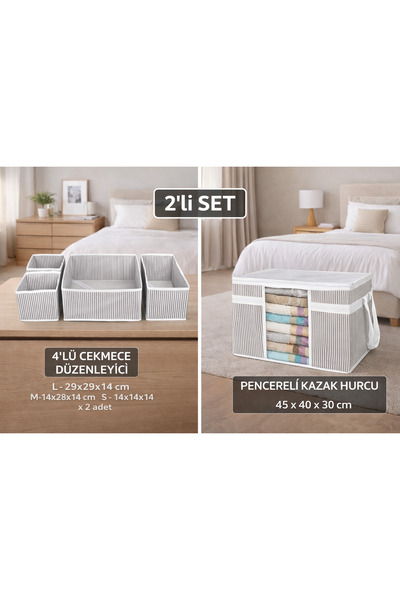 PONÇİK BEBEK 4-Drawer Organizer & Multi-Purpose Clothing/Item Organizer with ...