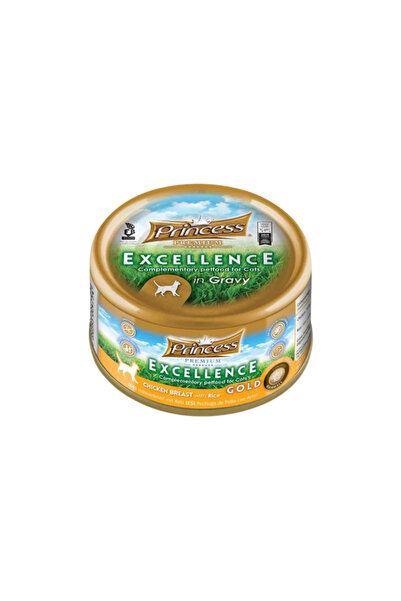 PRİNCESS Premium Excellence can Chicken Breast with Rice (FOS) - Gold 70g Pac...