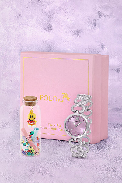 Polo Air Kalp Detaylı Kadın Kol Saati Smile Figürlü Özel Notlu Cam Dilek Şişe...