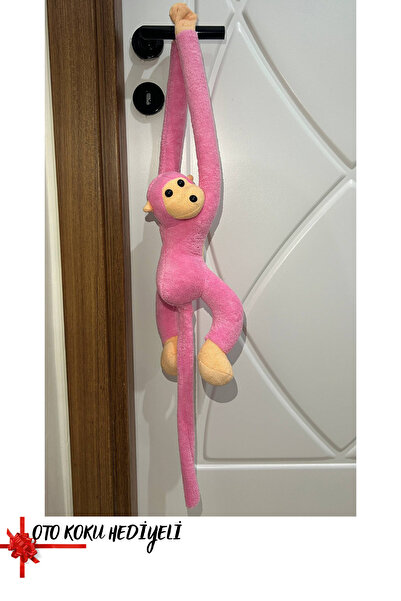 Buscarpone Pembe Peluş Maymun Oyuncak Dekoratif Maymun Cırt Cırtlı