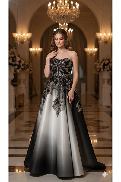 NARCISSUS FASHION Embroidered evening dress