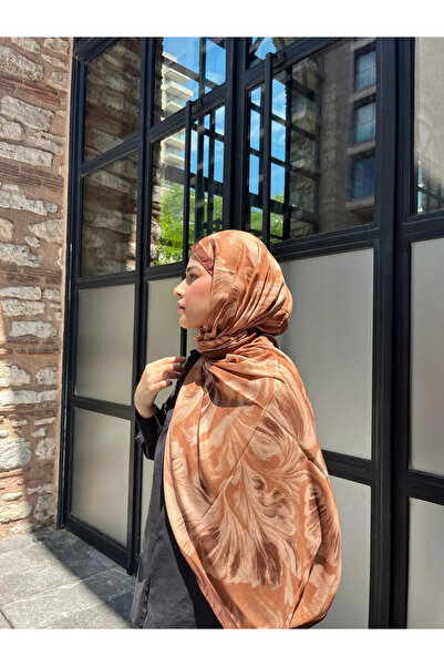 AMİNENESİL Esinti Vual Soft Cotton Shawl Mink Color