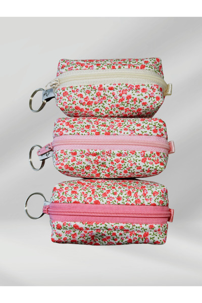 Ays Quilt Çok Amaçlı Anahtarlık Çanta Charm - Airpods Kılıfı - Mini Ruj Ve Bozuk Para Çantası