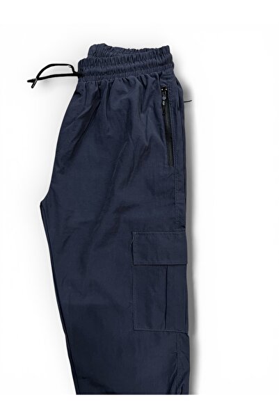 SEWANO Parachute Fabric Cargo Pants – Elasticated Cuffs, Zipper Pocket Detail