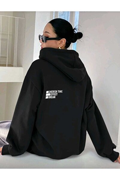 DİVİN Unisex Back-Printed Oversized Hooded Sweatshirt – Warm, Comfortable, an...