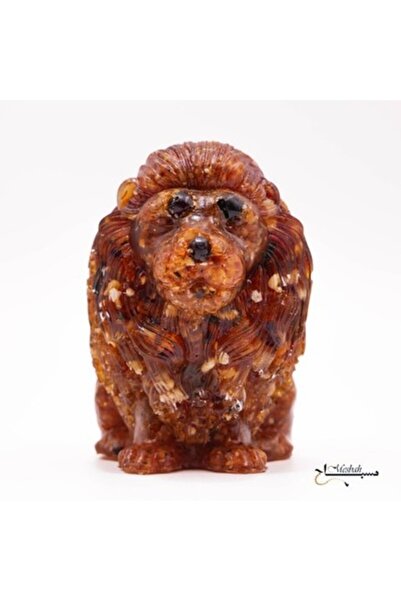 genernic Handmade Natural Amber Lion Sculpture – Luxury Artisan Decorative Fi...