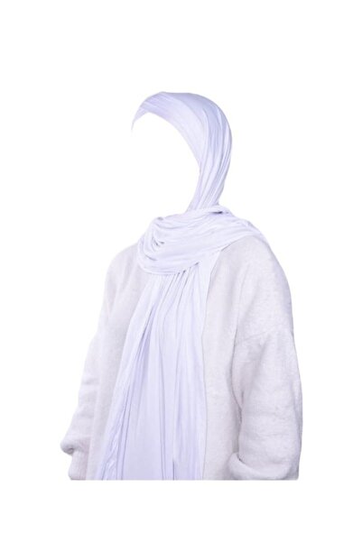 AMİNENESİL Three-Striped White Color Practical Shawl
