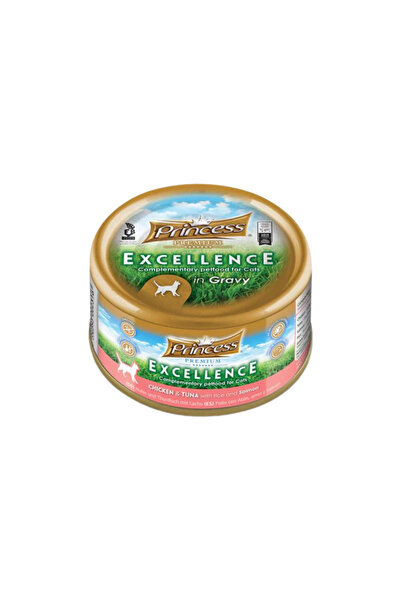 PRİNCESS Premium Excellence can Chicken and Tuna with Rice & Salmon 70g Pack ...