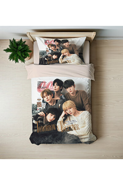 hediyechy δώρο σετ κλινοσκεπασμάτων Tomorrow x Together 3d Digital Printed Μο...