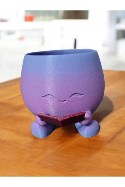 3D Okuyan Figür Saksı – Dekoratif & Minimal