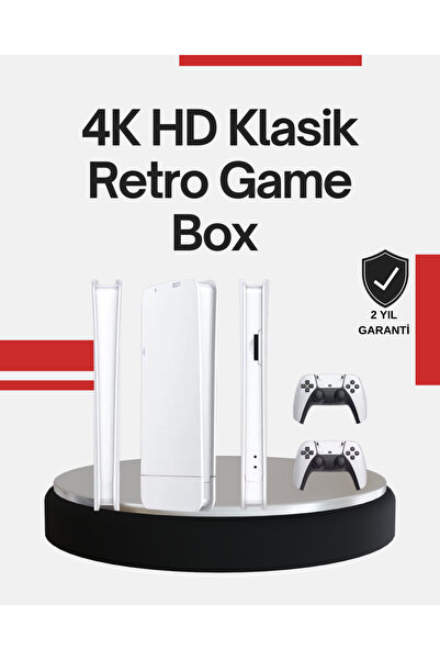 Lisinya 2 Kollu Kablosuz 4K TV Uyumlu Klasik Oyun Konsolu -