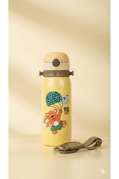 ALPA STORE MUGGLE 450 ML ÇELİK PİPETLİ ÇOCUK MATARASI ASKILI 6 SAAT SICAK 12 ...