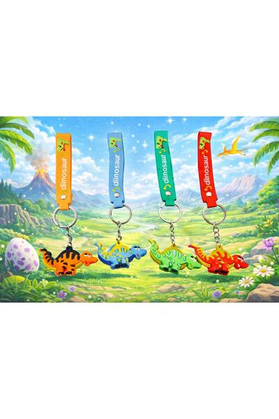 MAViHOME Dinosaur Silicone Keychain – Dino Colorful Cute Figure Keychain 1 Piece