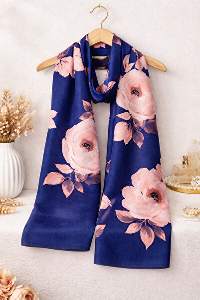 tuka Çiçek desen bambu desenli şal