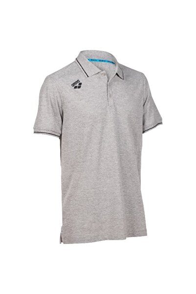 ARENA Team Poloshirt Solid Cotton Grey