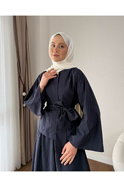 secret of VALORIA Hijab Skirted Double Suit with Belt, Stylish Special Occasi...