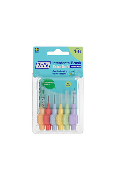 TePe Εξαιρετικά μαλακά μεσοδόντια βουρτσάκια 1-6 τεμάχια ανάμειξης