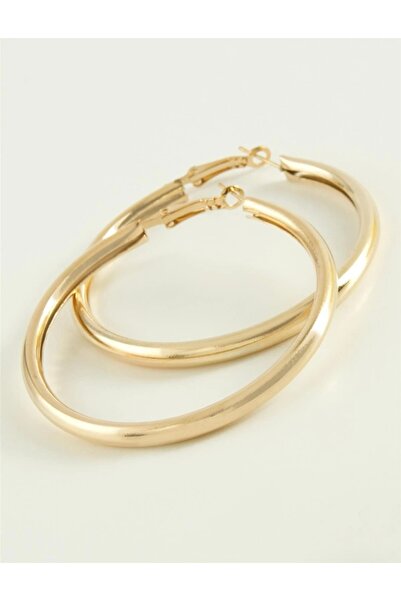 ATANUR Halka küpe boru-3.5 cm sarı