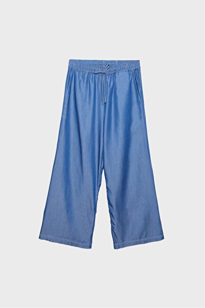 Stradivarius Flowing denim culottes