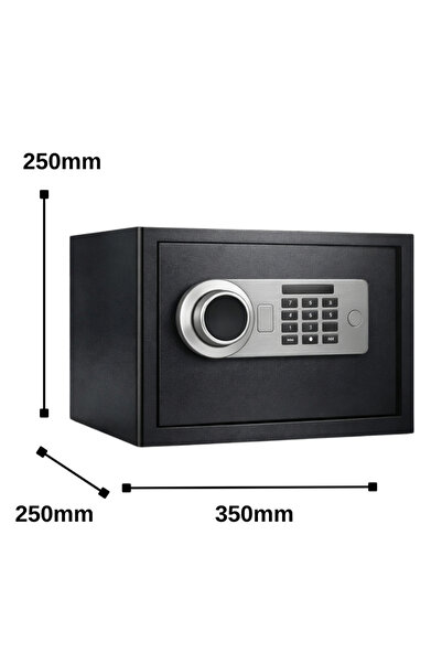 DBPOS Para Kasası Şifreli,Parmak izi,Anahtarlı / 25 x 35 x 25 cm