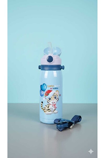 ALPA STORE MUGGLE 450 ML ÇELİK PİPETLİ ÇOCUK MATARASI ASKILI 6 SAAT SICAK 12 ...