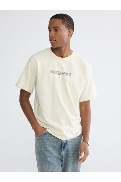 LC Waikiki Peak New Season Crew Neck Printed Combed Cotton Men's T-Shirt