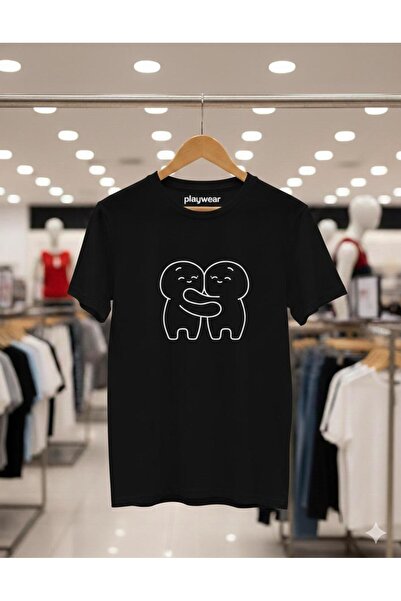 playwear ODJEĆA ZA IGRAVANJE Unisex široka majica HUGGED LINE SLATKA majica s...