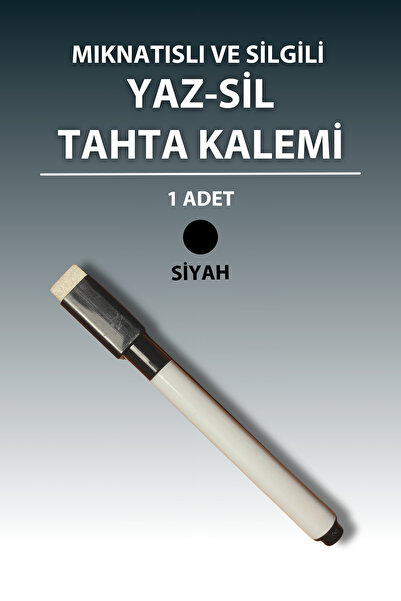 caps office Mıknatıslı Silgili Yaz-Sil Tahta Kalemi – Siyah Mürekkep, İnce Uç...