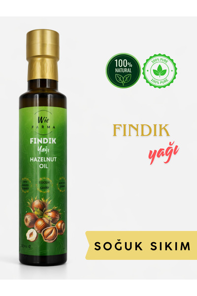 Fındık Yağı 250 ml Soğuk Sıkım Cam Şişe Doğal Bakım Yağı