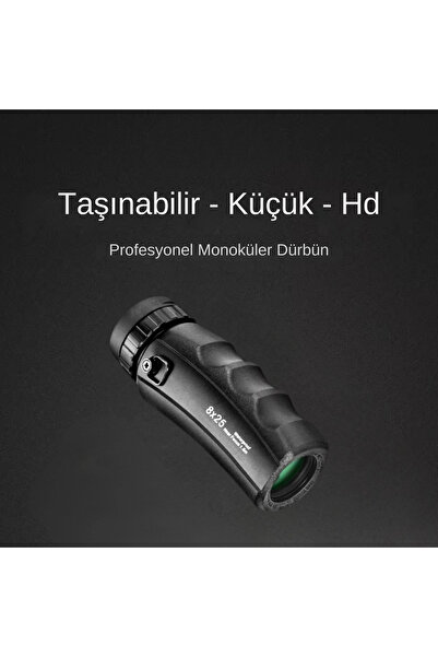 Gudli 8x25 Mini Monoküler Dürbün BK7 Prizma, HD Görüntü, Su Geçirmez