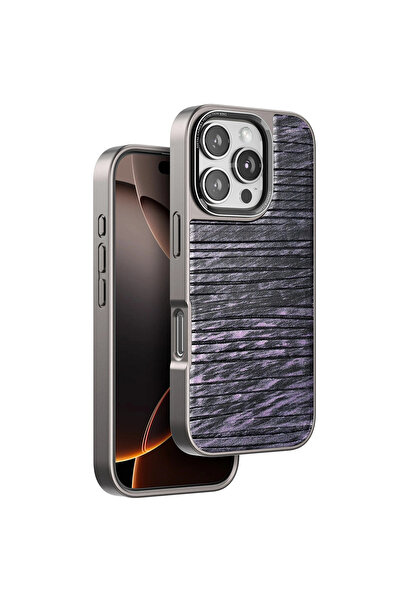 eco port غطاء iPhone 16 Pro Max Wave - بنفسجي غامق