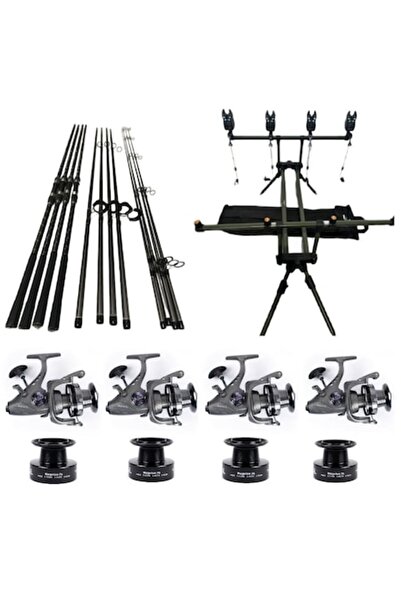 Cool Angel 4 Lansete 3,90m,3 Segm,4 Mulinete Magelan 7000,Rod Pod,4 Senzori,4...