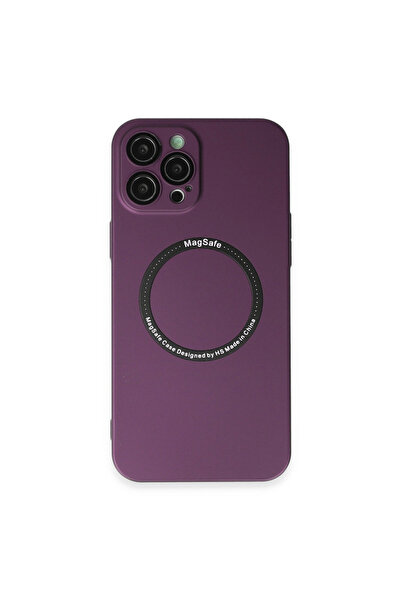eco port Iphone 12 pro case jack magneticsafe lens silicone - plum