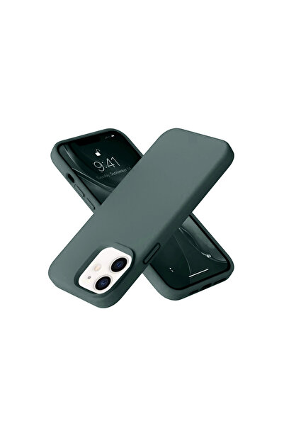 eco port iPhone 12 Case Nano Velvet Silicone - Dark Green