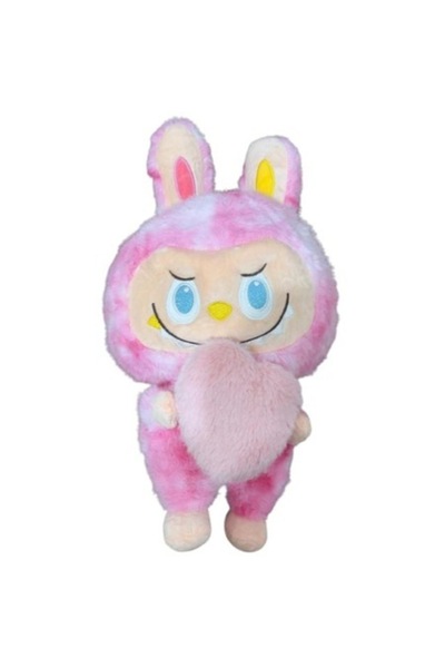OEM Pink Heart Plush Labubu, 35 cm