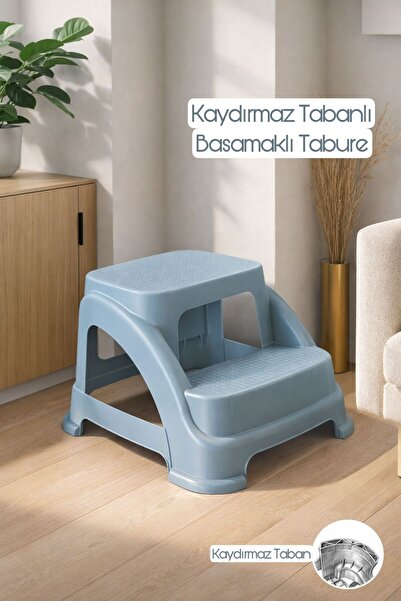 Funny Life Küçük Boy 2 Basamaklı Tabure Çok Amaçlı Ekonomik Merdiven - Kamp -...