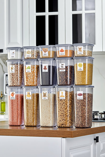 icone life 15-Piece Anthracite Food & Vegetable Storage Container Set |   3 D...