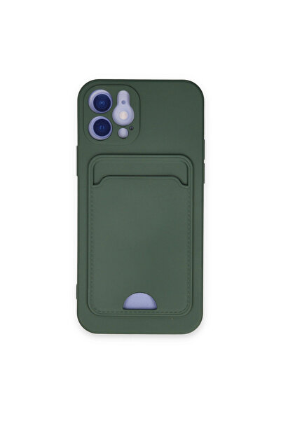 eco port Iphone 12 case kelvin business card silicone - dark green