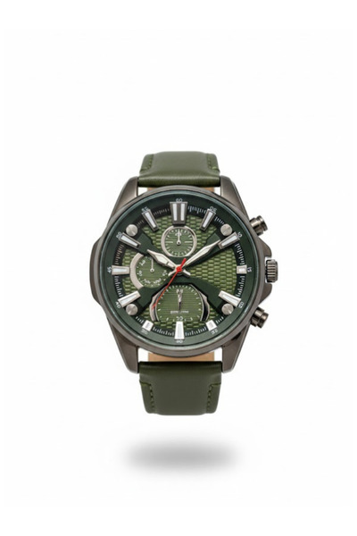 Leerybee Men's Sport Stylish Wristwatch Large Case Leather Strap Casual Watch