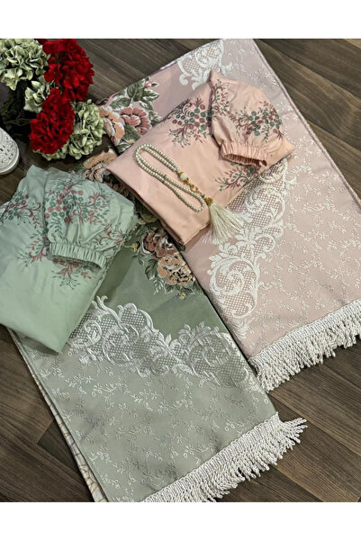 Gerenic مجموعة فاخرة من سجادات وشراشف الصلاة المصنوعة من مواد ناعمة وعالية ال...