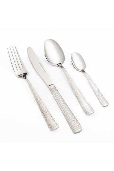 Malooki 24-Piece Cutlery Set for 6 People, Premium Stainless Steel – Textured...