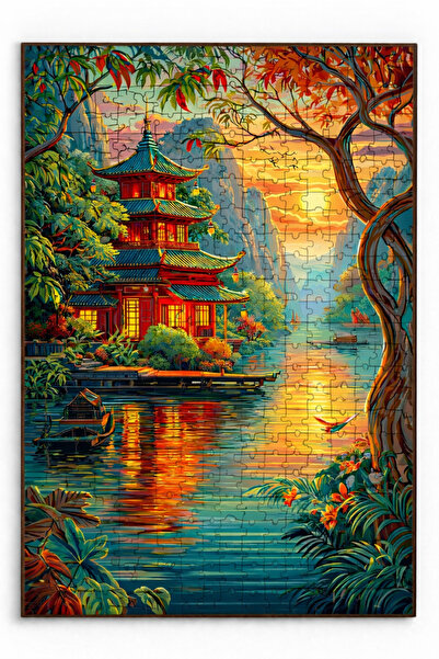 EXİN Wooden Puzzle Vietnam Scenery 500 Pieces – Printed Wooden Puzzle, Premiu...